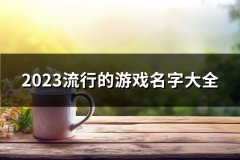 2023流行的游戏名字大全(共392个)