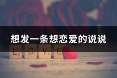 想发一条想恋爱的说说(共179句)