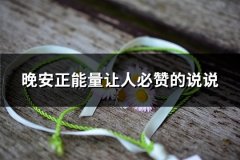 晚安正能量让人必赞的说说(精选41句)