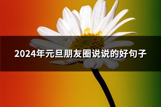 2024年元旦朋友圈说说的好句子(推荐35句)