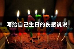 写给自己生日的伤感说说